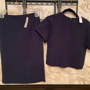 J. Crew two piece navy blue set
